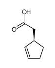(1R)-2-Cyclopentene-1α-acetic acid Structure