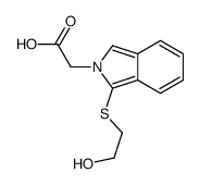 2-[1-(2-hydroxyethylsulfanyl)isoindol-2-yl]acetic acid Structure