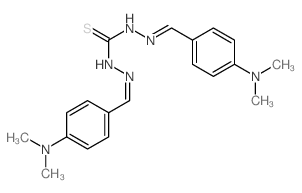 1,3-bis[(4-dimethylaminophenyl)methylideneamino]thiourea structure