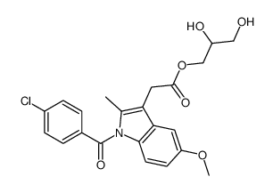 1H-Indole-3-acetic acid, 1-(4-chlorobenzoyl)-5-methoxy-2-methyl-,2,3-d ihydroxypropyl ester结构式