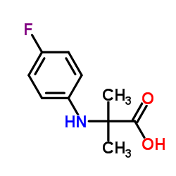 2-(4-FLUORO-PHENYLAMINO)-2-METHYL-PROPIONIC ACID Structure