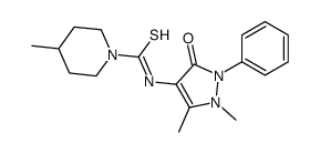 N-(1,5-dimethyl-3-oxo-2-phenylpyrazol-4-yl)-4-methylpiperidine-1-carbothioamide结构式