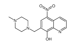 7-[(4-methylpiperazin-1-yl)methyl]-5-nitroquinolin-8-ol结构式