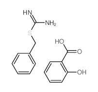benzylsulfanylmethanimidamide; 2-hydroxybenzoic acid结构式