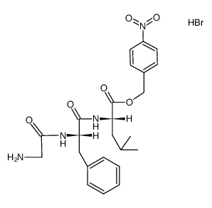 glycyl-L-phenylalanyl-L-leucine p-nitrobenzyl ester hydrobromide Structure