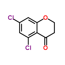 4H-1-BENZOPYRAN-4-ONE, 5,7-DICHLORO-2,3-DIHYDRO-结构式