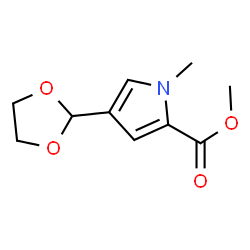 1H-Pyrrole-2-carboxylicacid,4-(1,3-dioxolan-2-yl)-1-methyl-,methylester(9CI)结构式