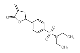 Benzenesulfonamide,N,N-diethyl-4-(tetrahydro-4-methylene-5-oxo-2-furanyl)- structure