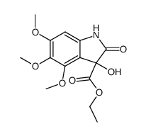 3-ethoxycarbonyl-3-hydroxy-4,5,6-trimethoxyindole结构式