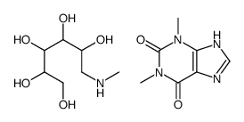 1,3-dimethyl-7H-purine-2,6-dione,6-(methylamino)hexane-1,2,3,4,5-pentol Structure