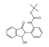 3-hydroxy-2,3-dihydro-2-(o-tert-butoxycarbonylaminophenyl)isoindol-1-one结构式