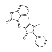 3-(1,5-dimethyl-3-oxo-2-phenyl-2,3-dihydro-1H-pyrazol-4-ylimino)-indolin-2-one结构式