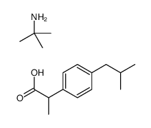 2-methylpropan-2-amine,2-[4-(2-methylpropyl)phenyl]propanoic acid结构式