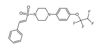 1-[(-2-phenylvinyl)sulphonyl]-4-[4-(1,1,2,2-tetrafluoroethoxy)phenyl]piperazine结构式