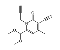 6-dimethoxymethyl-4-methyl-2-oxo-1-propyn-2-ynyl-1,2-dihydropyridine-3-carbonitrile结构式