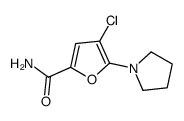 4-chloro-5-pyrrolidin-1-ylfuran-2-carboxamide结构式