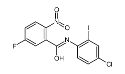 N-(4-chloro-2-iodophenyl)-5-fluoro-2-nitrobenzamide结构式