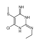 6-chloro-2-N-ethyl-5-methylsulfanylpyrimidine-2,4-diamine结构式