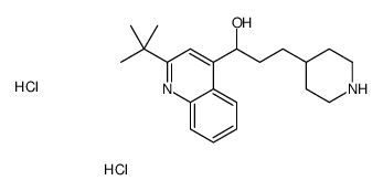 1-(2-tert-butylquinolin-4-yl)-3-piperidin-4-ylpropan-1-ol,dihydrochloride Structure