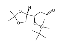(R)-3-((tert-butyldimethylsilyl)oxy)-3-((S)-2,2-dimethyl-1,3-dioxolan-4-yl)propanal Structure