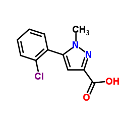 5-(2-Chlorophenyl)-1-methyl-1H-pyrazole-3-carboxylic acid结构式