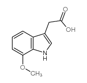2-(7-甲氧基吲哚-1H-3-基)乙酸结构式