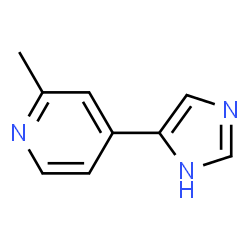 Pyridine,4-(1H-imidazol-4-yl)-2-methyl- (9CI)结构式