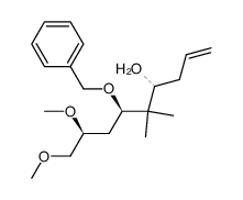 (6R,8S)-6-(benzyloxy)-8,9-dimethoxy-5,5-dimethylnon-1-en-4-ol结构式