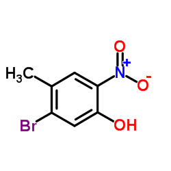 5-Bromo-4-methyl-2-nitrophenol结构式