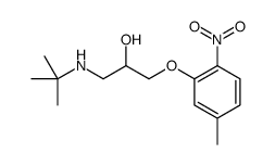1-(5-Methyl-2-nitrophenoxy)-3-[(2-methyl-2-propanyl)amino]-2-prop anol结构式
