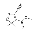 methyl 5-cyano-3,3-dimethylpyrazole-4-carboxylate结构式