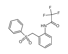 2,2,2-trifluoro-N-(2-((phenylsulfonyl)methyl)phenyl)acetamide Structure
