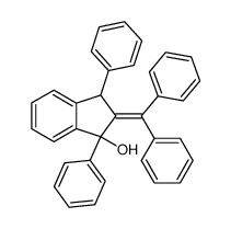 2-benzhydrylidene-1,3-diphenyl-indan-1-ol结构式