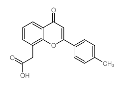4H-1-Benzopyran-8-acetic acid, 2-(4-methylphenyl)-4-oxo-结构式