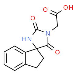(2,5-dioxo-2',3'-dihydro-1H-spiro[imidazolidine-4,1'-inden]-1-yl)acetic acid结构式