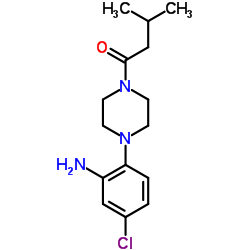 5-CHLORO-2-(4-(3-METHYLBUTANOYL)PIPERAZIN-1-YL)ANILINE结构式