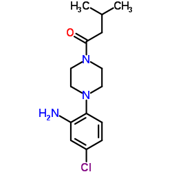 5-CHLORO-2-(4-(3-METHYLBUTANOYL)PIPERAZIN-1-YL)ANILINE structure