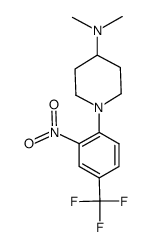 N,N-dimethyl-1-(2-nitro-4-(trifluoromethyl)phenyl)piperidin-4-amine结构式