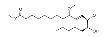 Methyl (12R,13S)-(E)-13-hydroxy-9,12-dimethoxy-10-octadecenoate结构式