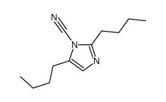 2,5-dibutylimidazole-1-carbonitrile结构式