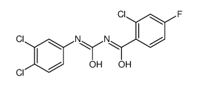 2-chloro-N-[(3,4-dichlorophenyl)carbamoyl]-4-fluorobenzamide Structure