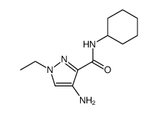 4-AMINO-1-ETHYL-1 H-PYRAZOLE-3-CARBOXYLIC ACID CYCLOHEXYLAMIDE结构式