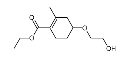 4-(2-Hydroxy-ethoxy)-2-methyl-cyclohex-1-enecarboxylic acid ethyl ester Structure