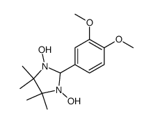 1,3-dihydroxyl-2-(3',4'-dimethoxyphen-1'-yl)-4,4,5,5-tetramethylimidazolidine结构式