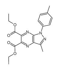 3-Methyl-1-p-tolyl-1H-pyrazolo[3,4-b]pyrazine-5,6-dicarboxylic acid diethyl ester Structure