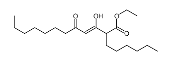 ethyl 2-hexyl-3-hydroxy-5-oxododec-3-enoate结构式