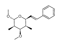 2,4-dimethoxy-3,5-dimethyl-6-styryl-tetrahydro-pyran结构式