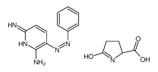 5-oxo-L-proline, compound with 3-(phenylazo)pyridine-2,6-diamine (1:1) Structure