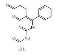 Acetamide,N-[1,6-dihydro-6-oxo-5-(3-oxopropyl)-4-phenyl-2-pyrimidinyl]- structure