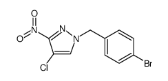 1H-Pyrazole, 1-[(4-bromophenyl)methyl]-4-chloro-3-nitro Structure